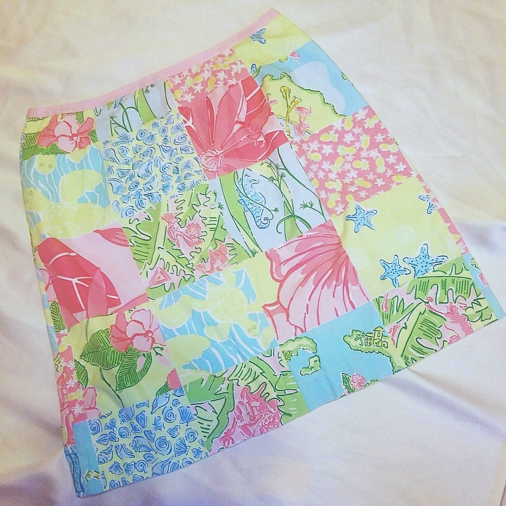 🌹LILLY PULITZER🍃Island Resort Patchwork Skirt